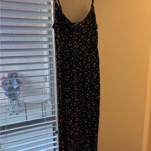 AUW Black and White Floral Maxi Dress